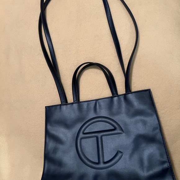 Telfar Metallic Cobalt Blue Medium Shopper, great condition! - Picture 4 of 16